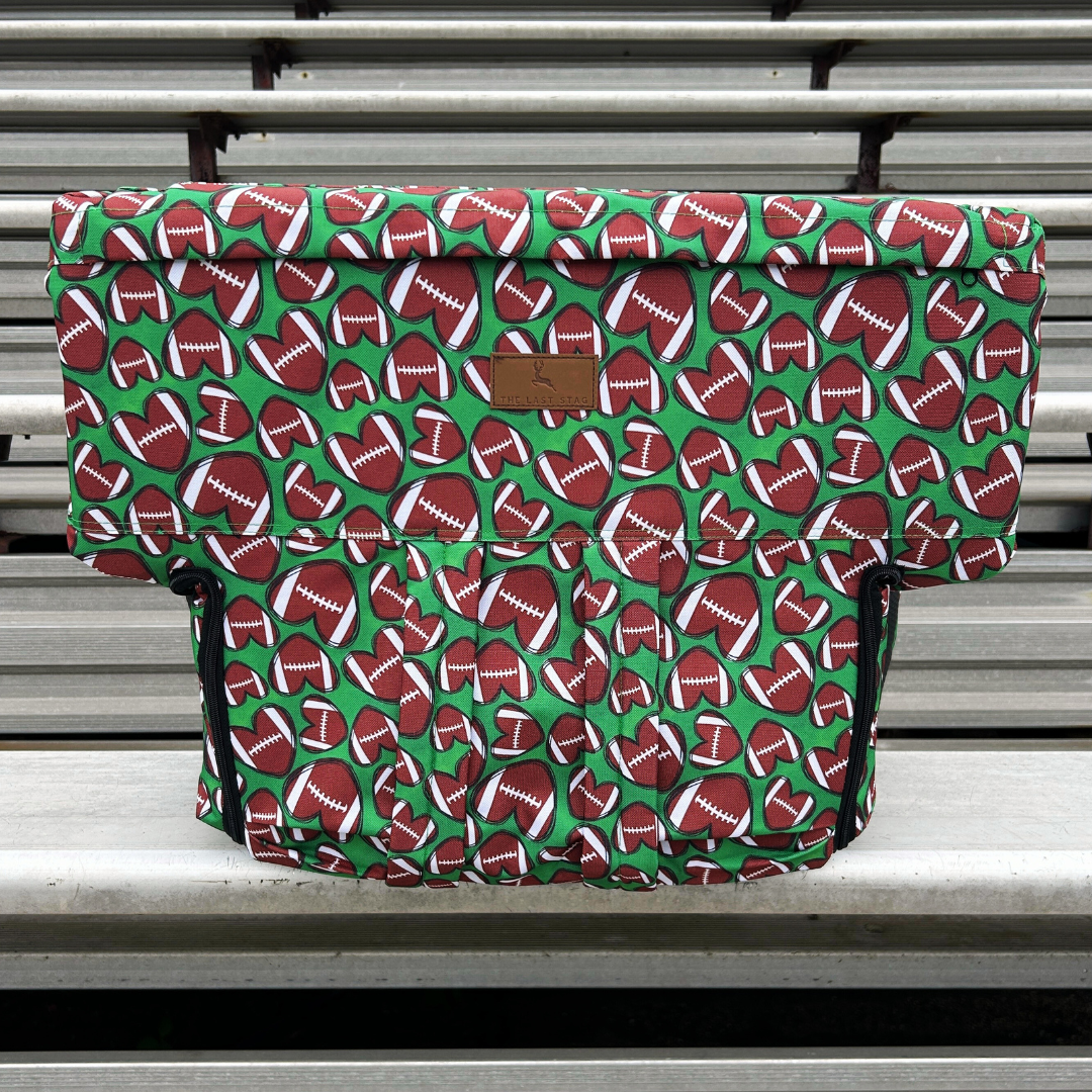Football Hearts 23" Stadium Seat with Armrests