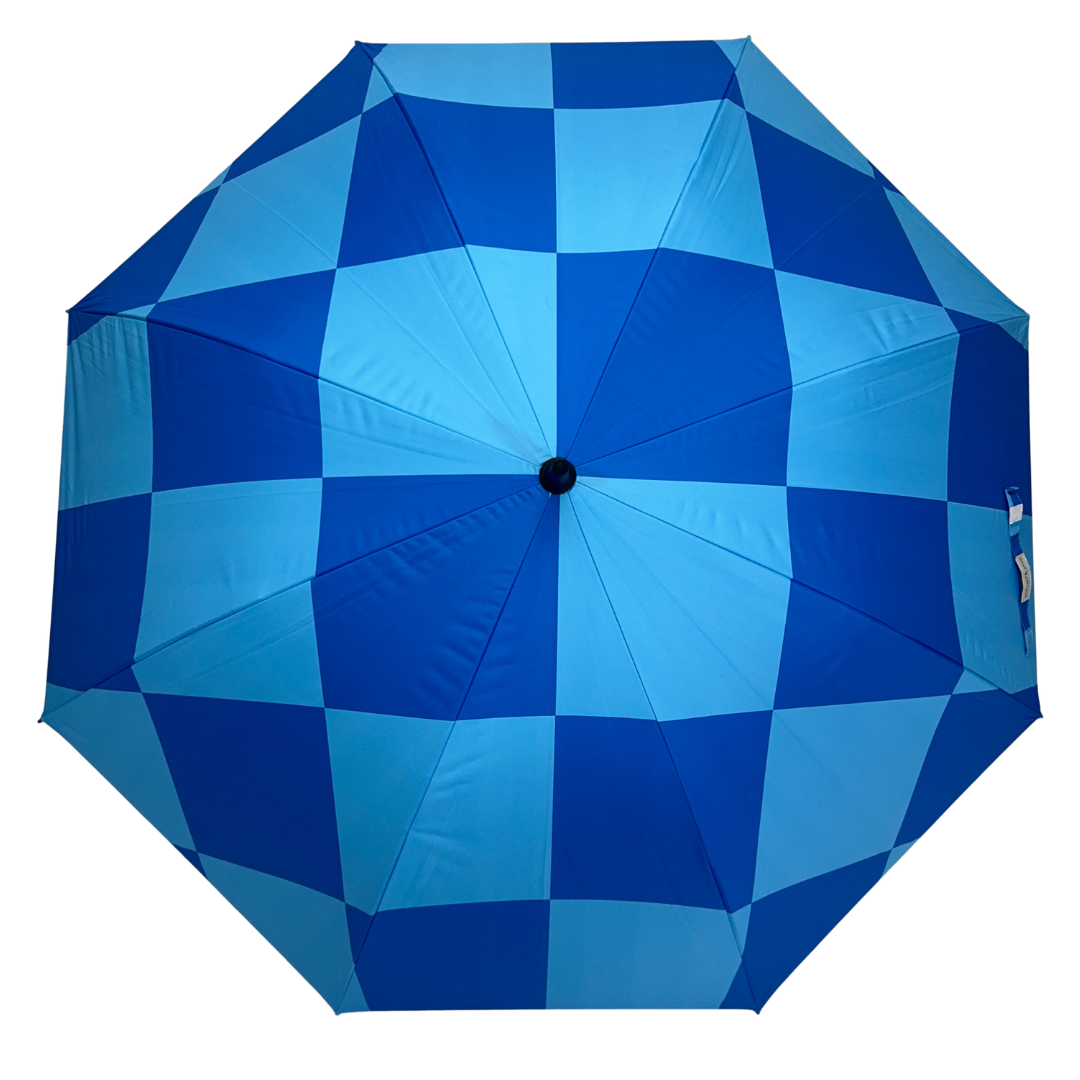 Blue Checkerboard - UPF 50+ Large Golf Umbrella