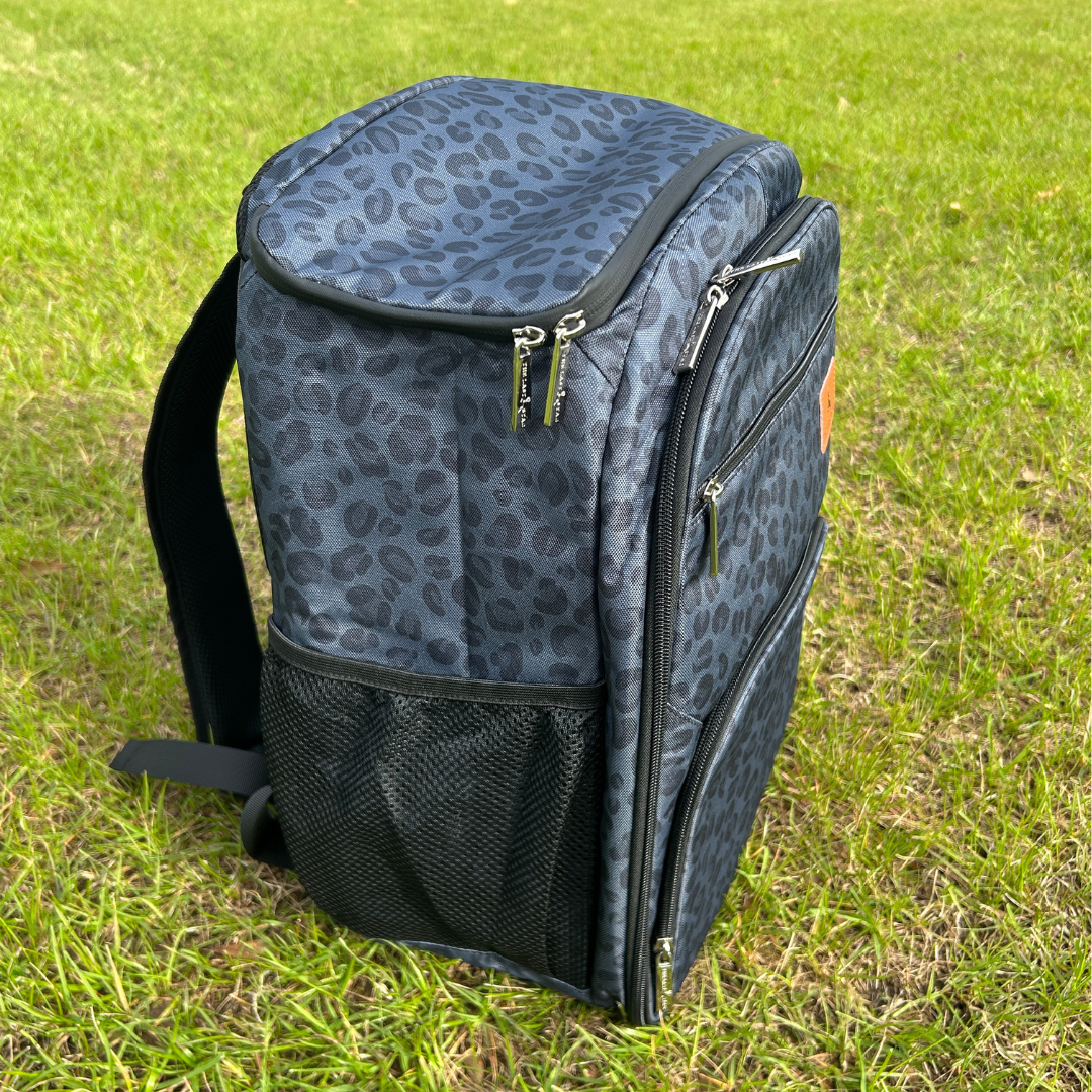 Black Leopard Backpack Cooler