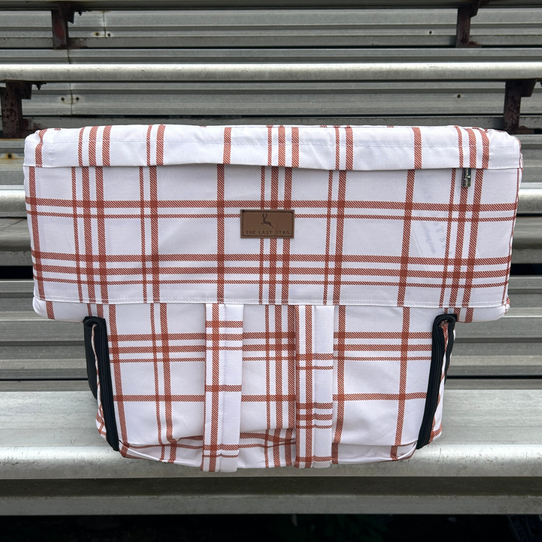 Rusty Plaid 23" Stadium Seat with Armrests