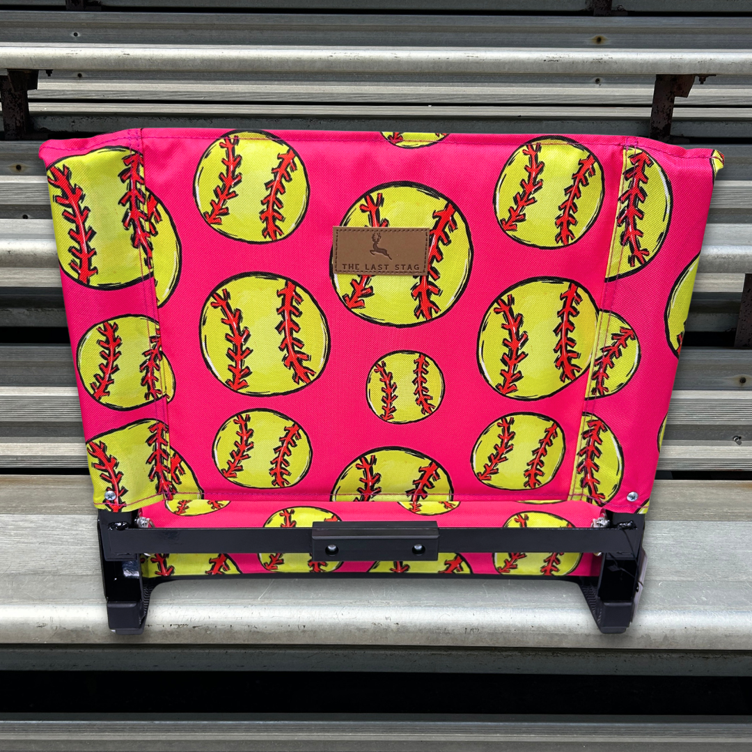 Softball Pink Folding Stadium Seat