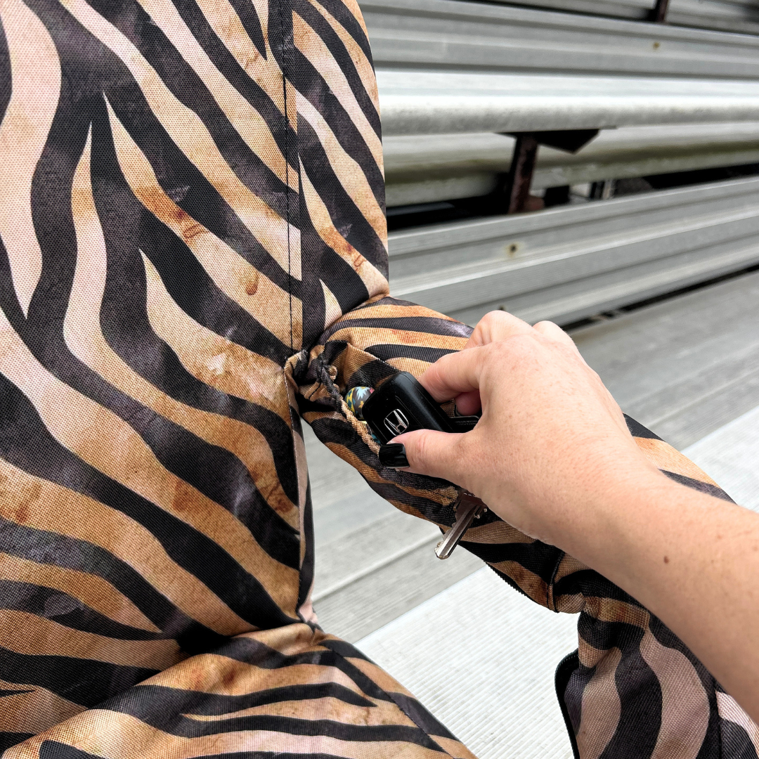 Tiger Stripes 23" Stadium Seat with Armrests