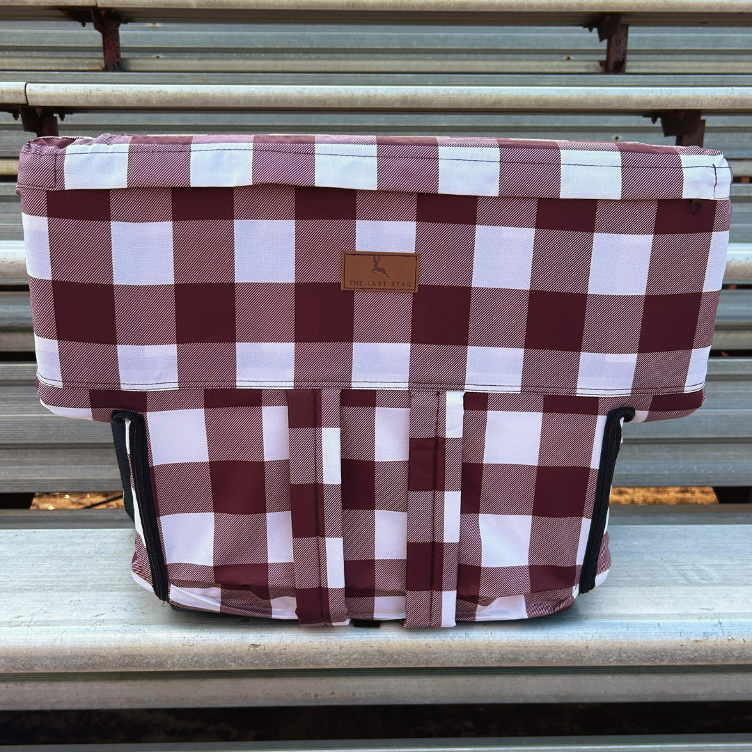 Maroon Buffalo 23" Stadium Seat with Armrests