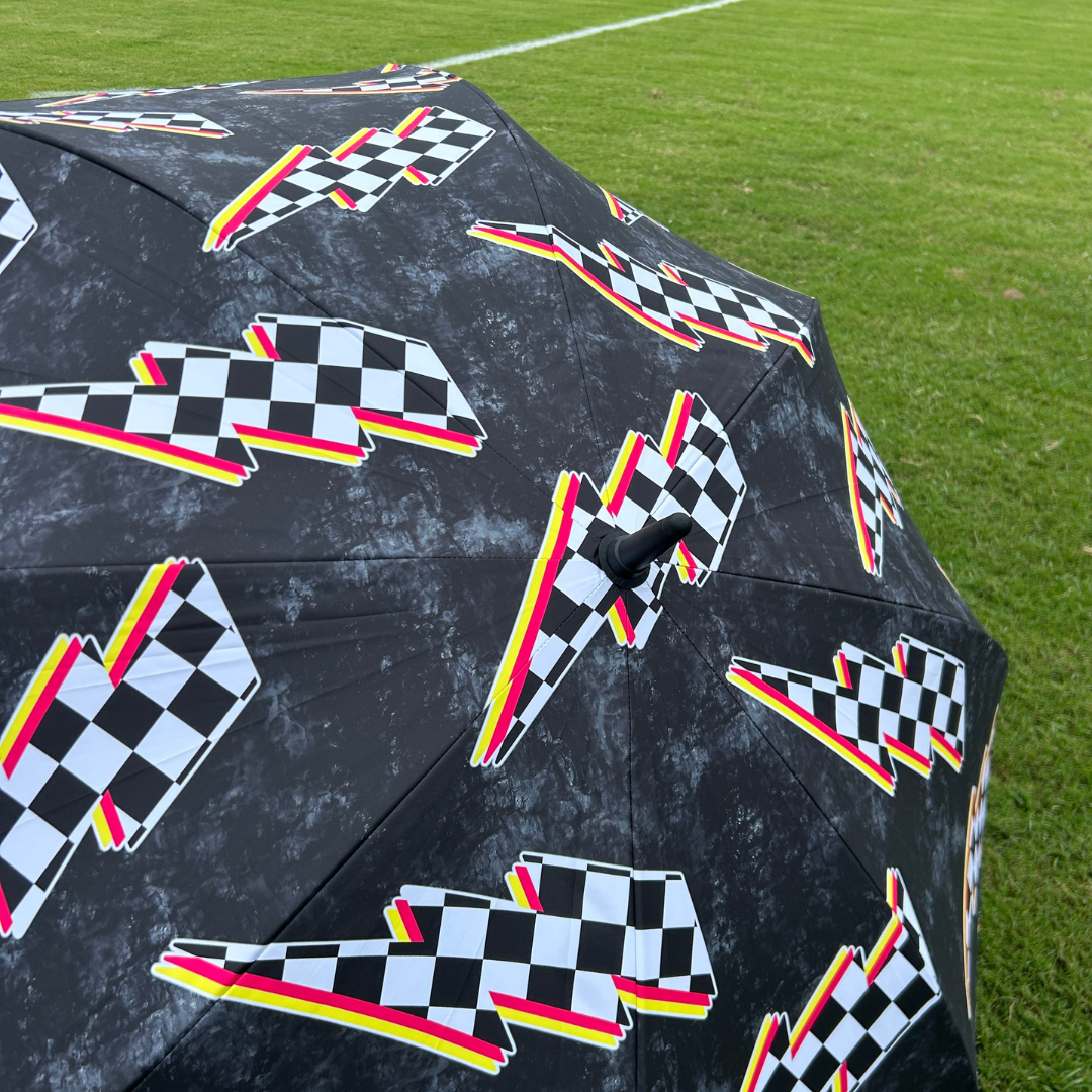 Racing Bolts - UPF 50+ Large Golf Umbrella