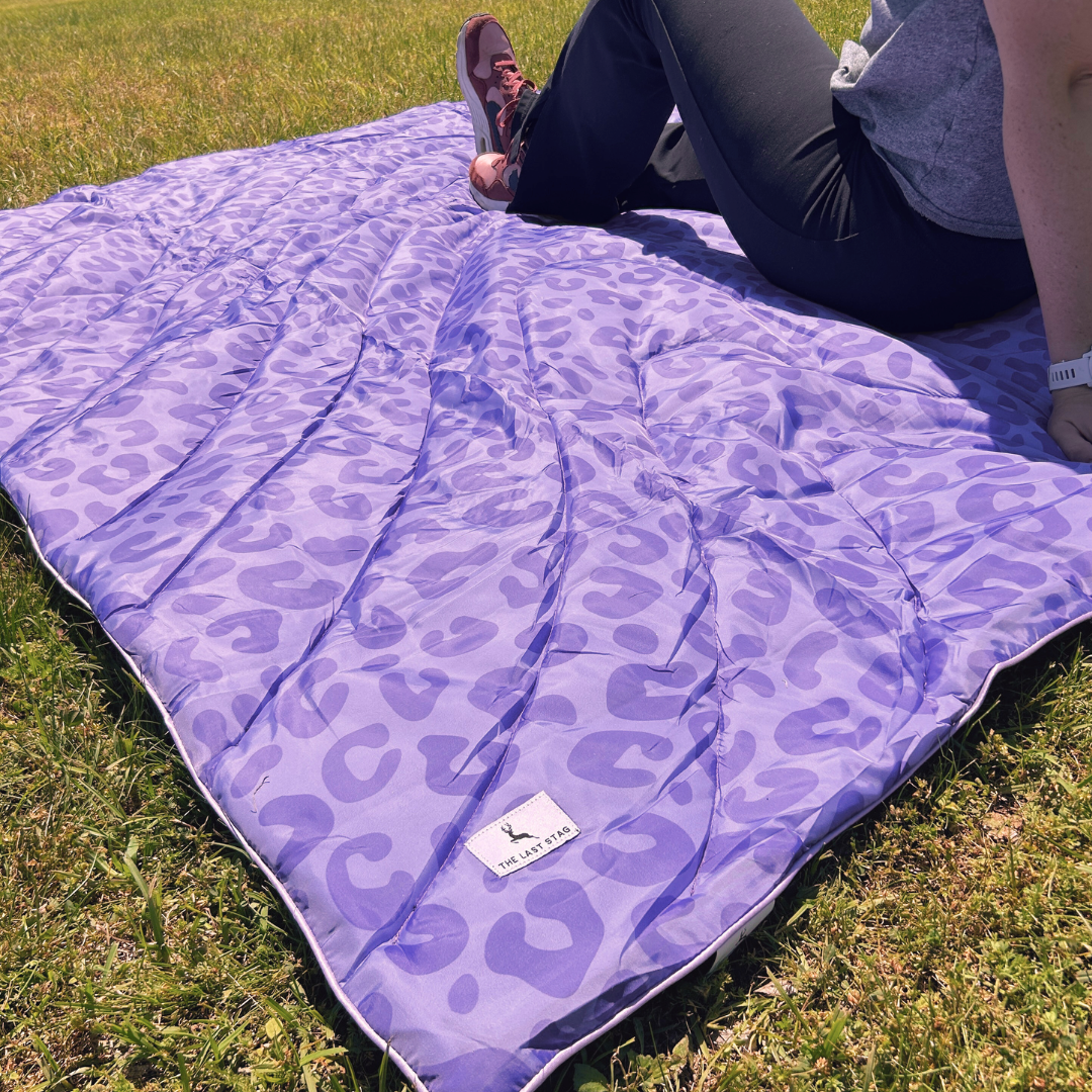 Purple Leopard - Indoor/Outdoor Puffy Blanket