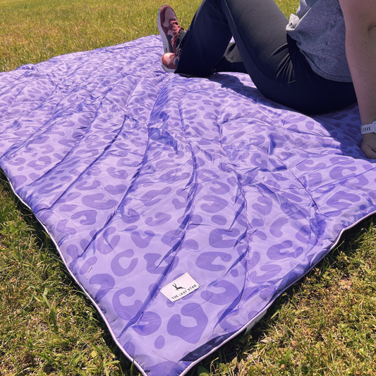 Purple Leopard - Indoor/Outdoor Puffy Blanket