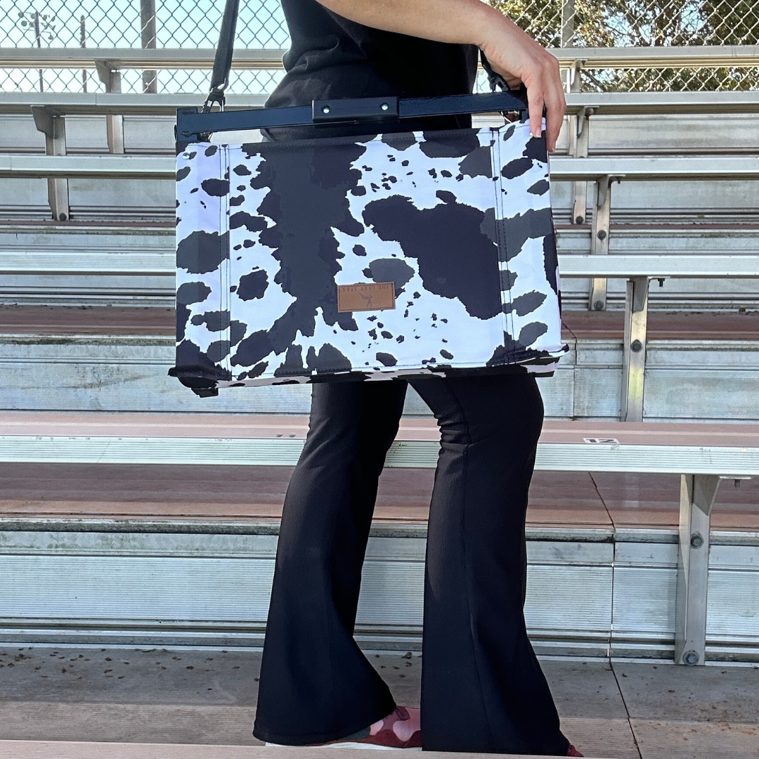 Cow Print Folding Stadium Seat