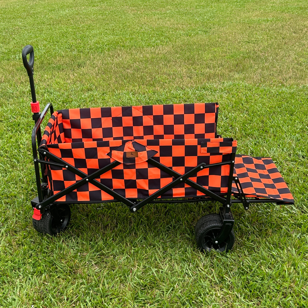 Orange Checkerboard Tailgate Wagon