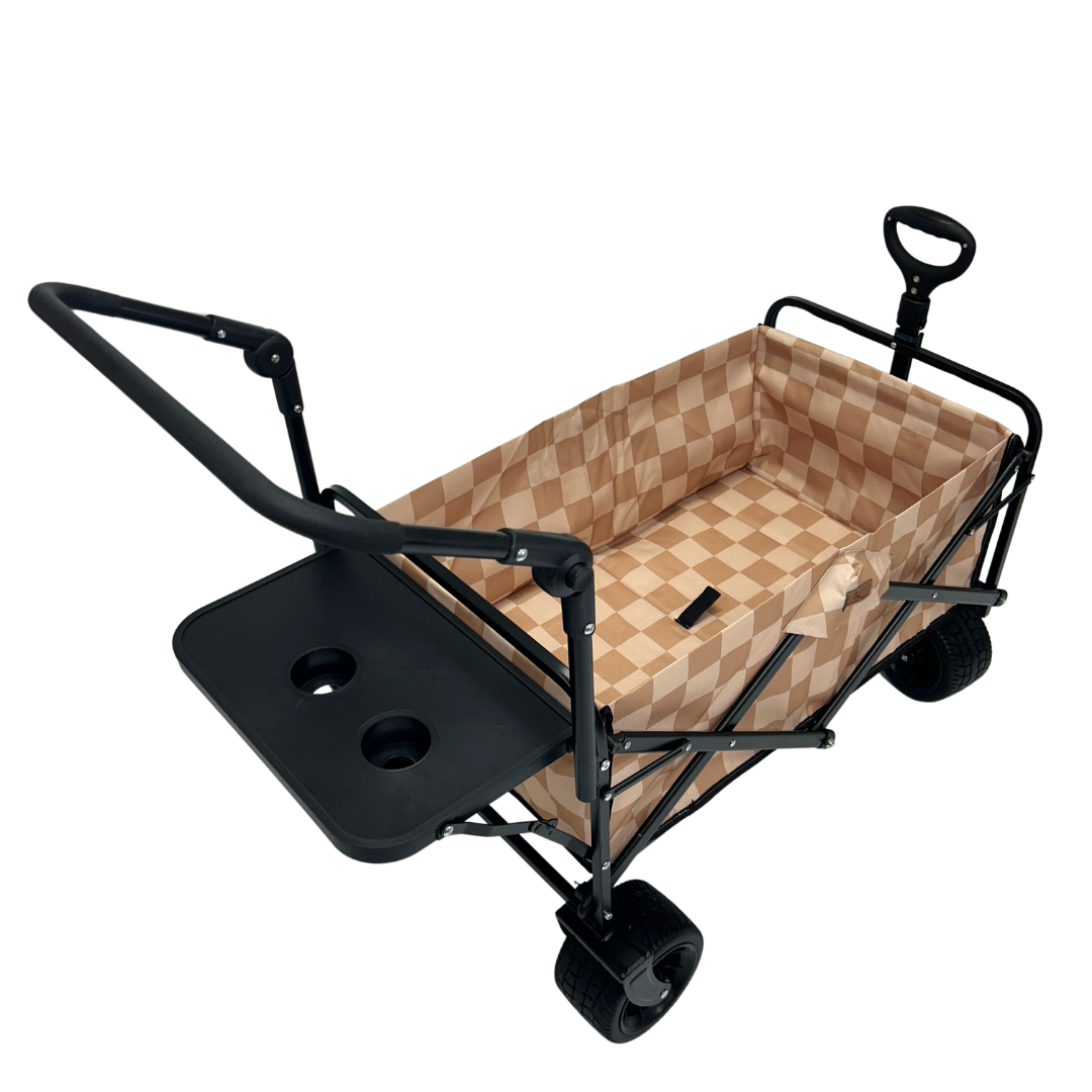 Beige Checkerboard Stroller Wagon