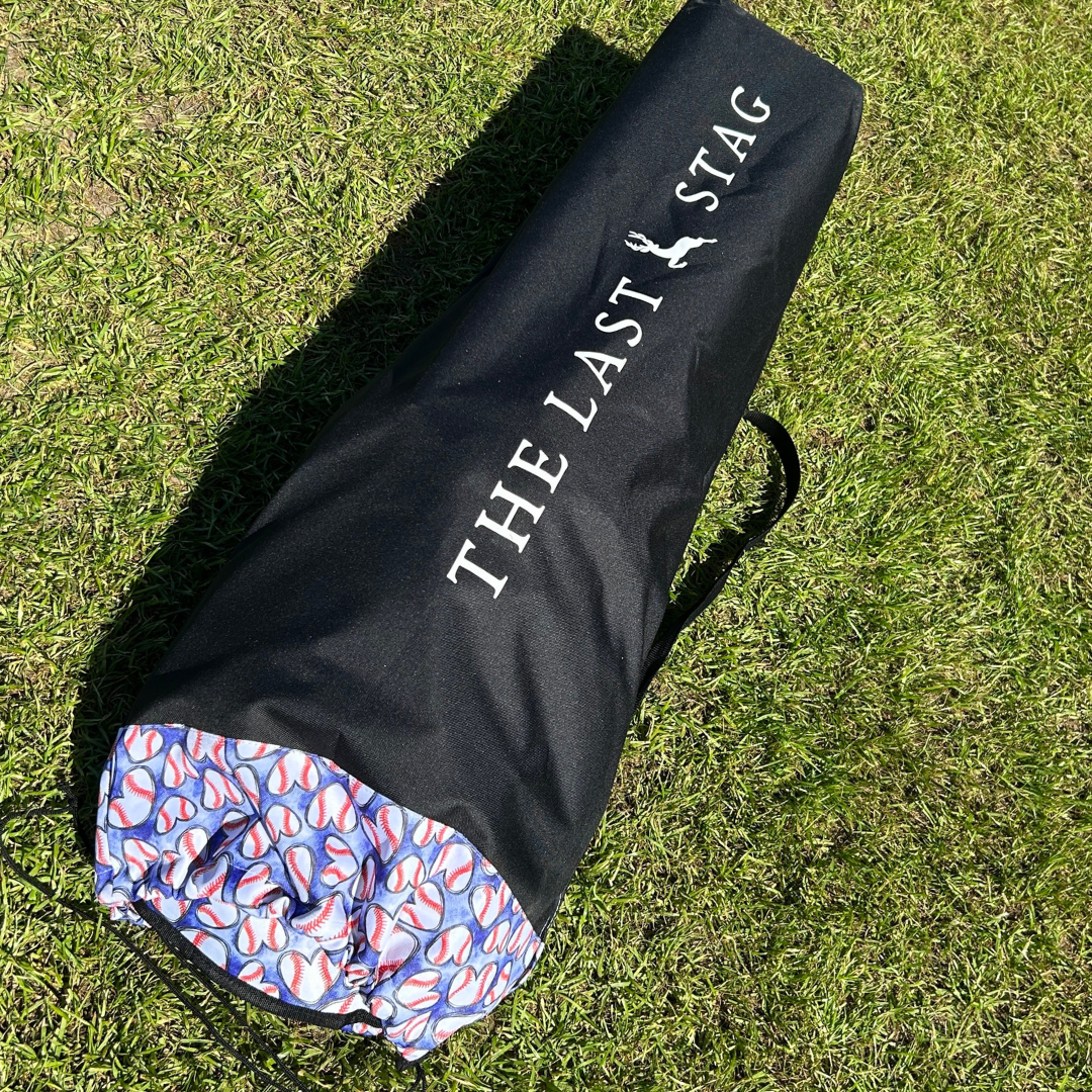 Baseball Hearts - Heated Sideline Chair