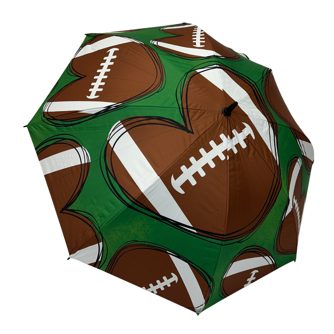 Football Hearts - UPF 50+ Large Golf Umbrella