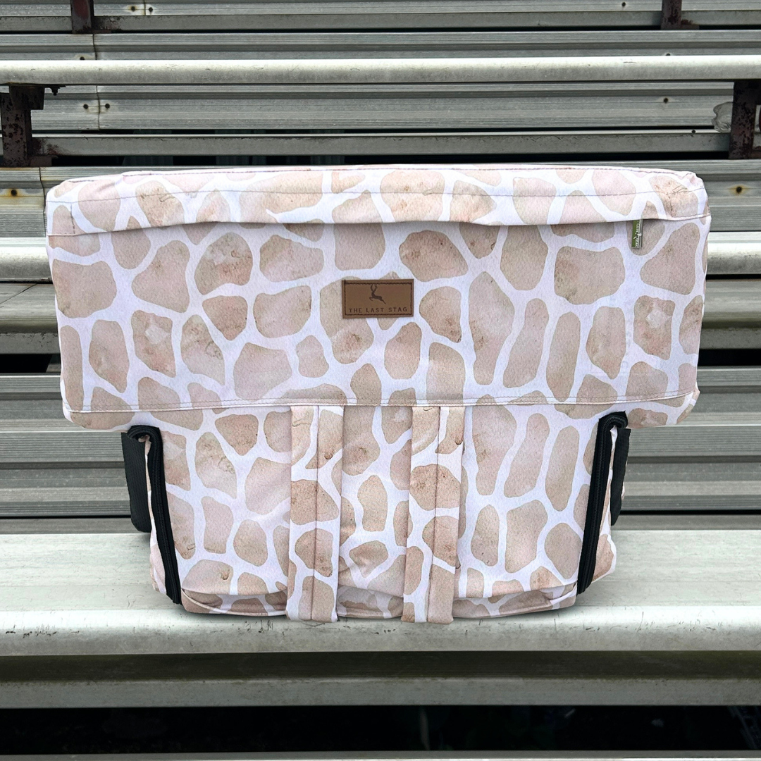 Beige Giraffe 23" Stadium Seat with Armrests