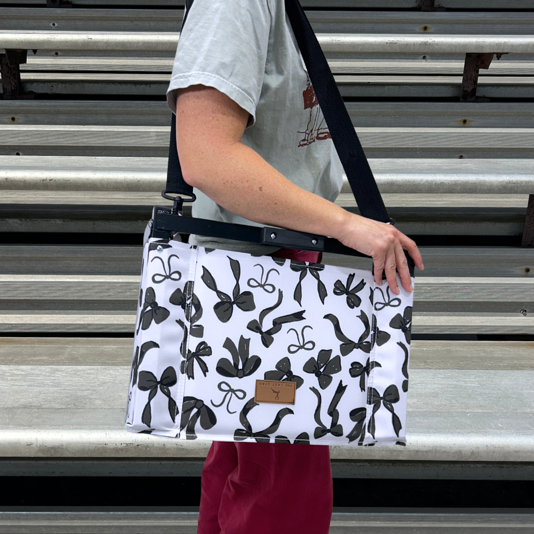 Black Bows Folding Stadium Seat