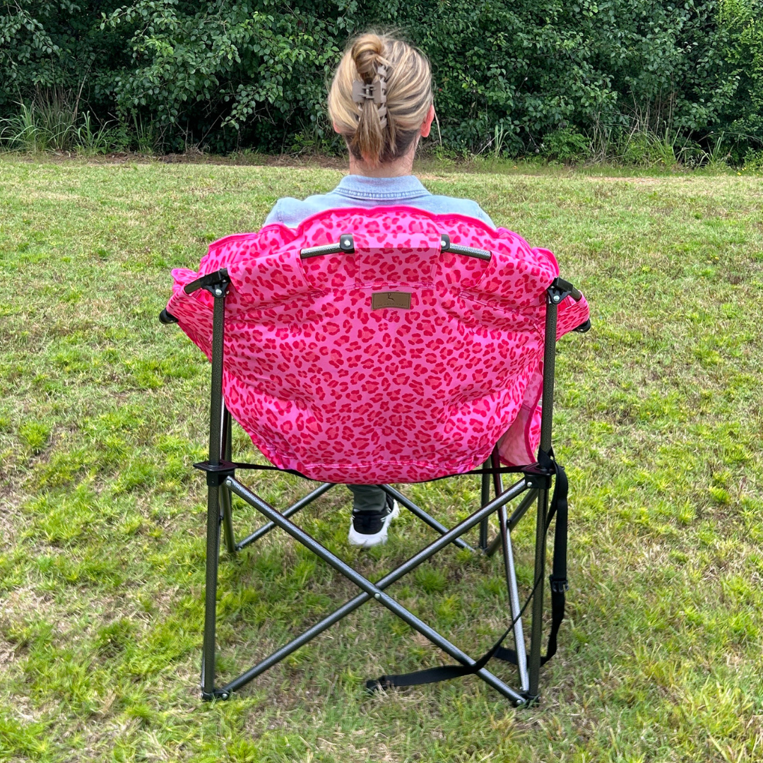 Pink Leopard - Heated Camping Chair