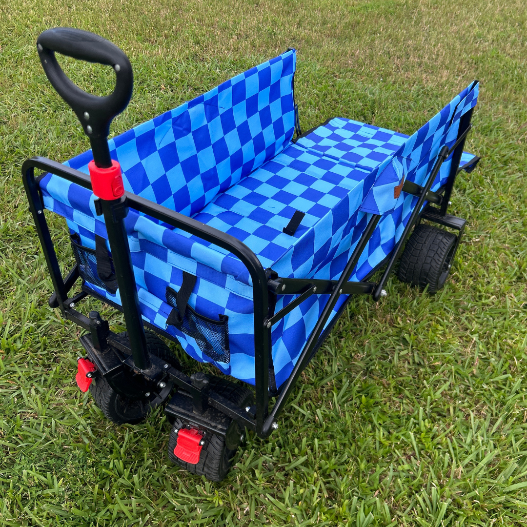 Blue Checkerboard Tailgate Wagon