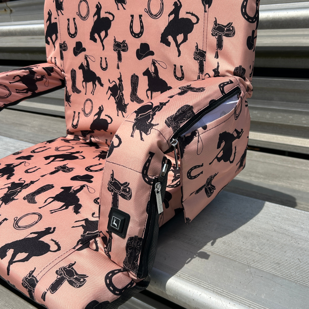 Heated Rodeo Cowboy 23" Stadium Seat with Armrests