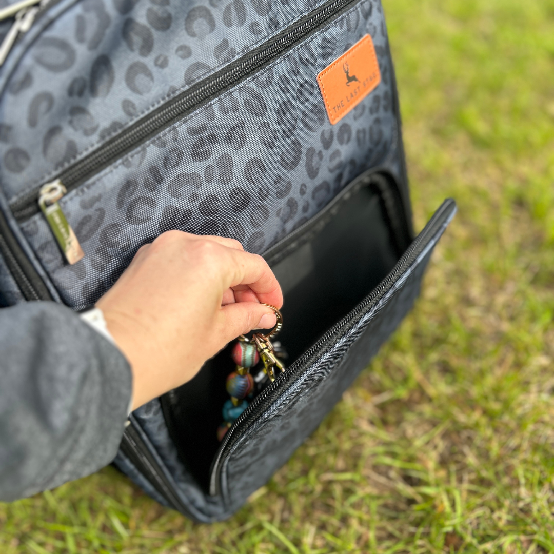 Black Leopard Backpack Cooler