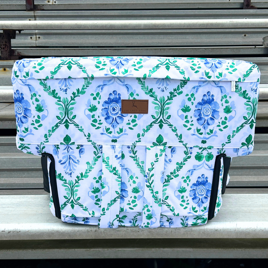 Damask Floral 23" Stadium Seat with Armrests