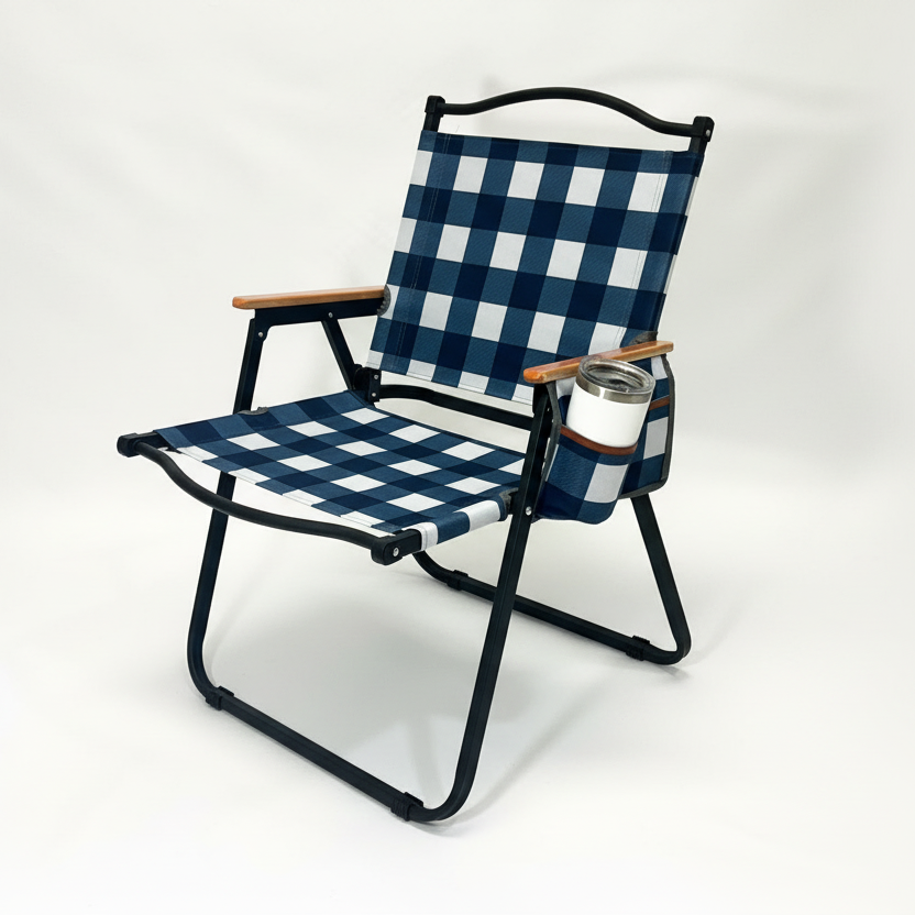 Navy Buffalo Folding Lawn Chair