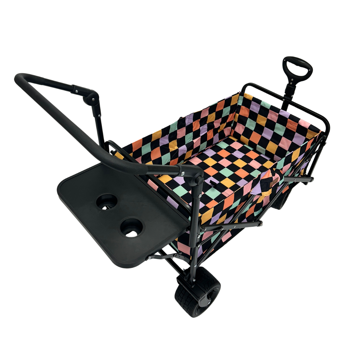Retro Checkerboard Stroller Wagon