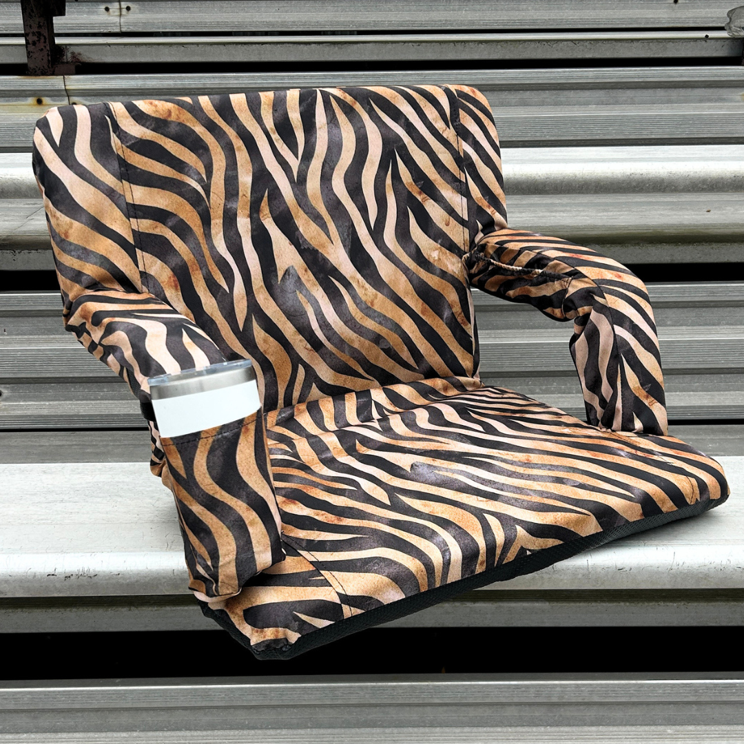 Tiger Stripes 23" Stadium Seat with Armrests
