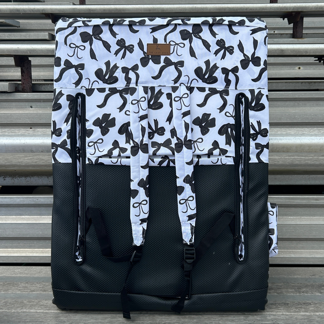 Black Bows 23" Stadium Seat with Armrests