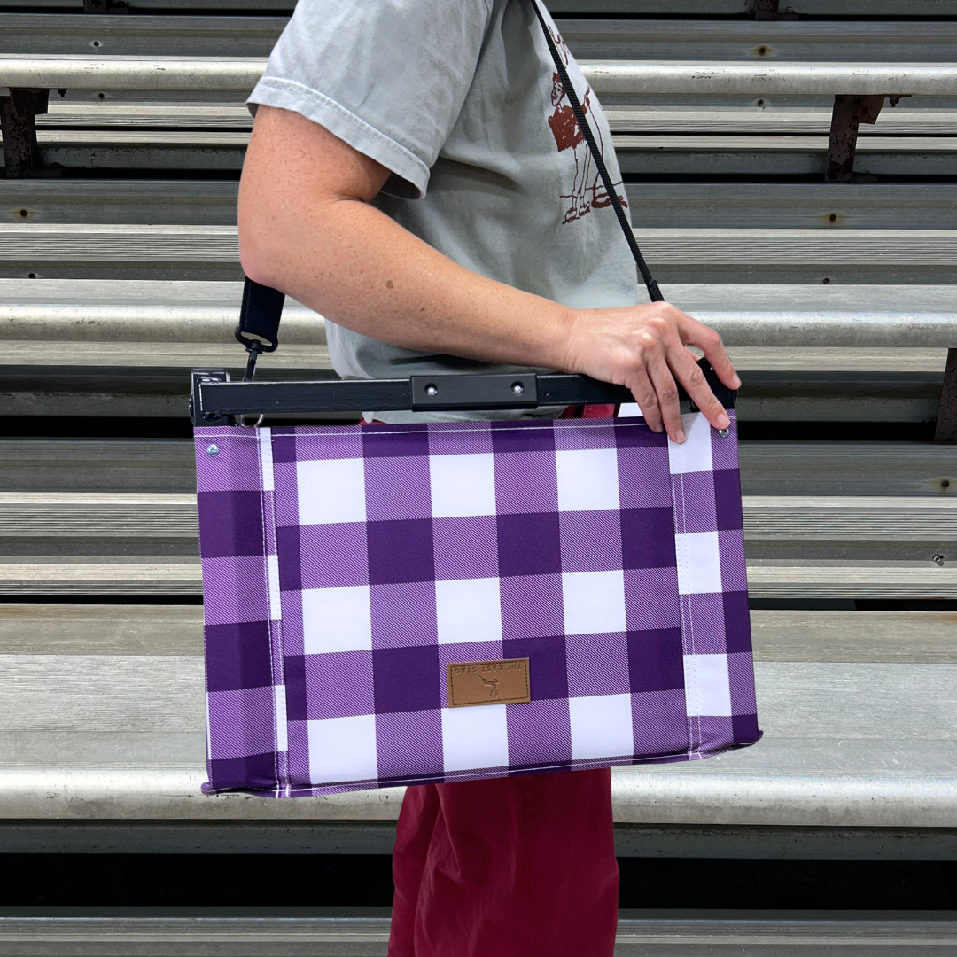 Purple Buffalo Folding Stadium Seat