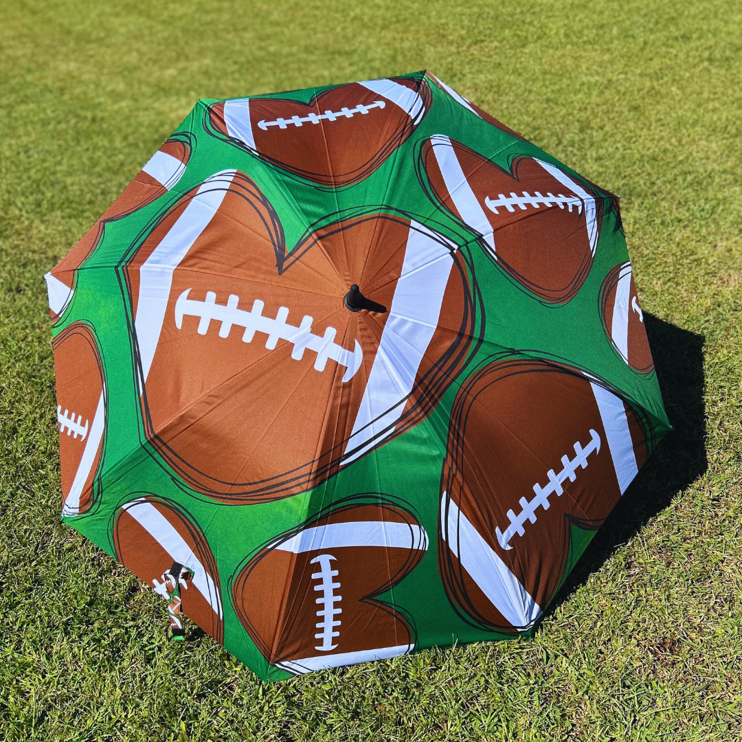 Football Hearts - Large Golf Umbrella