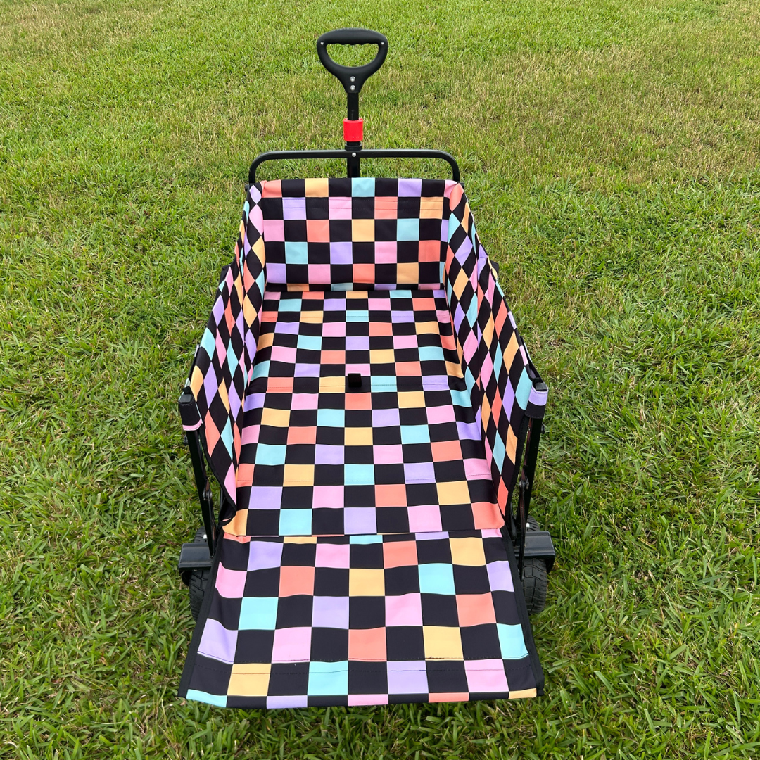 Retro Checkerboard Tailgate Wagon