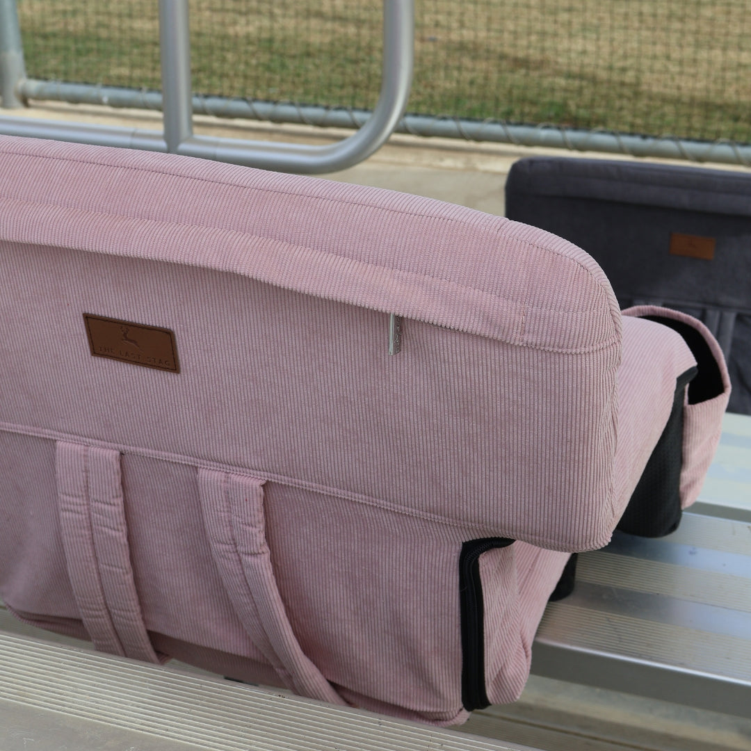 Pink Corduroy 23" Stadium Seat with Armrests