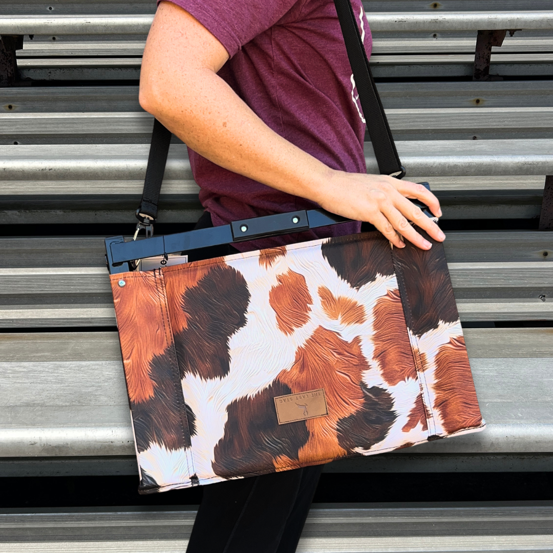 Brown Cow Folding Stadium Seat