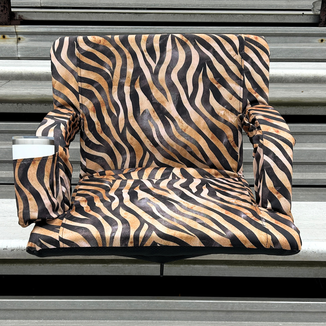 Tiger Stripes 23" Stadium Seat with Armrests