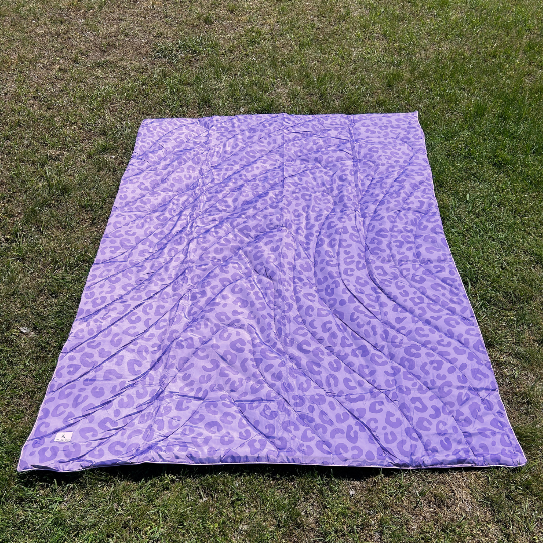 Purple Leopard - Indoor/Outdoor Puffy Blanket