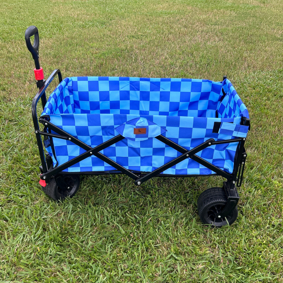 Blue Checkerboard Tailgate Wagon