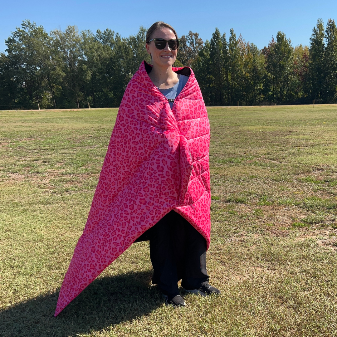 Pink Leopard - Indoor/Outdoor Puffy Blanket