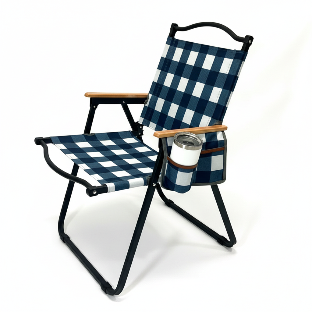 Navy Buffalo Folding Lawn Chair