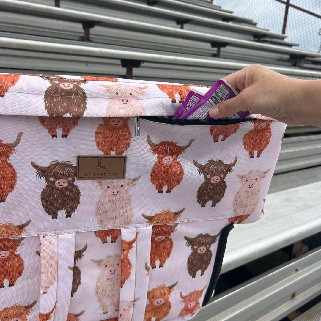 Highland Cows 23" Stadium Seat with Armrests