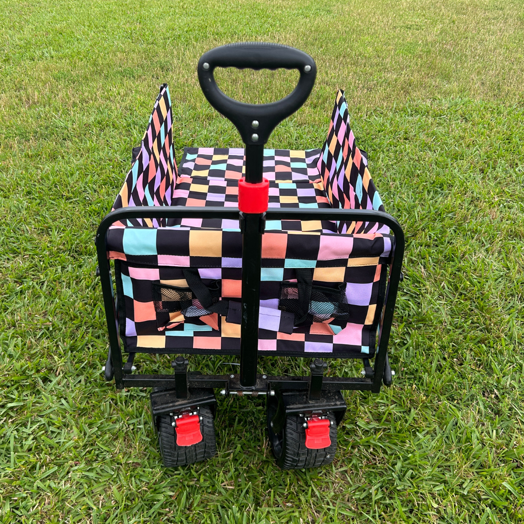 Retro Checkerboard Tailgate Wagon