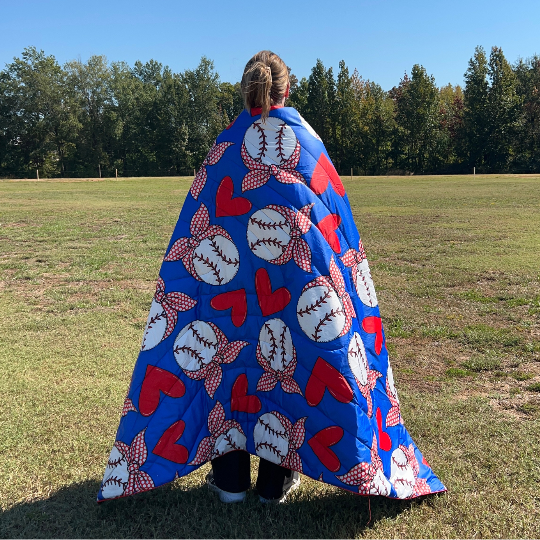 Baseball Mom - Indoor/Outdoor Puffy Blanket