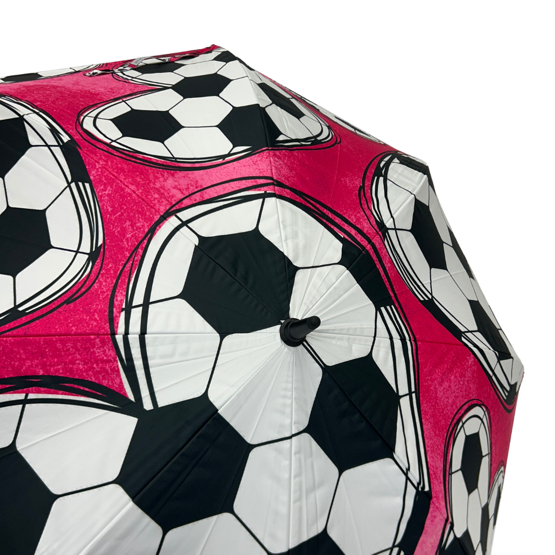 Pink Soccer Hearts - Large Golf Umbrella