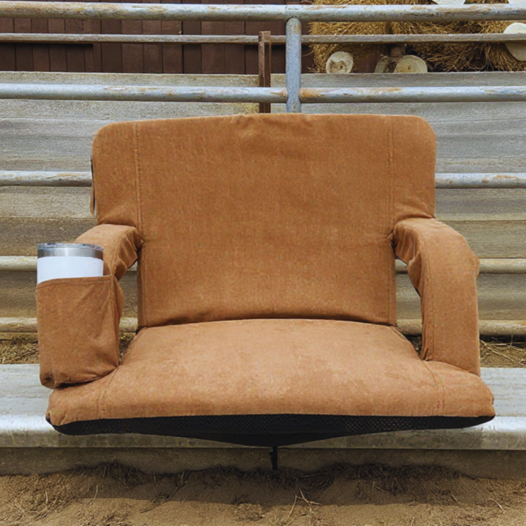 Suede 23" Stadium Seat with Armrests