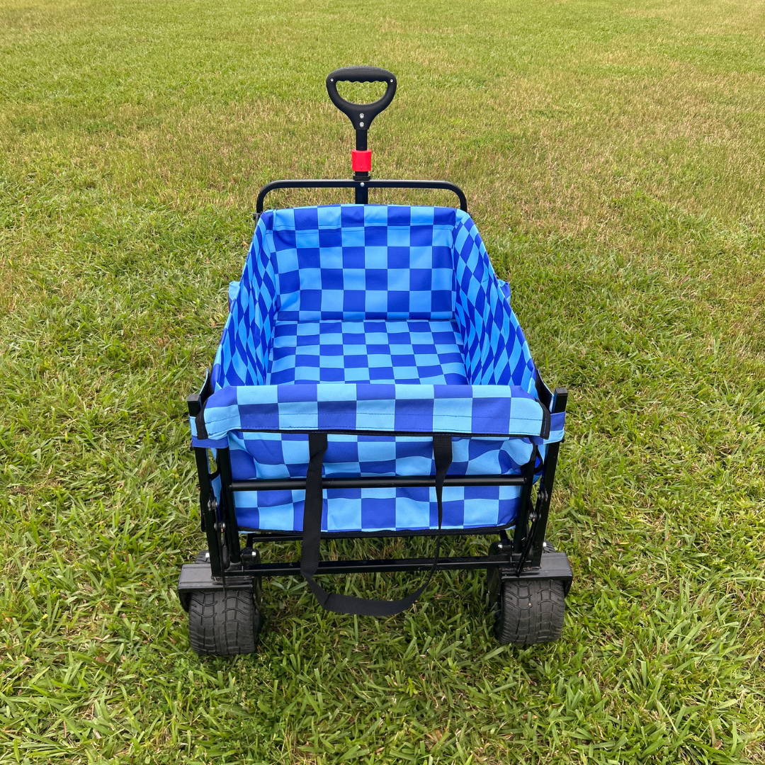 Blue Checkerboard Tailgate Wagon