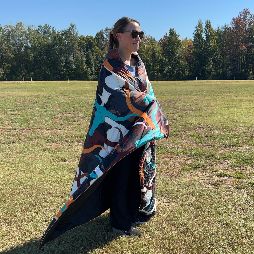 Longhorns - Indoor/Outdoor Puffy Blanket