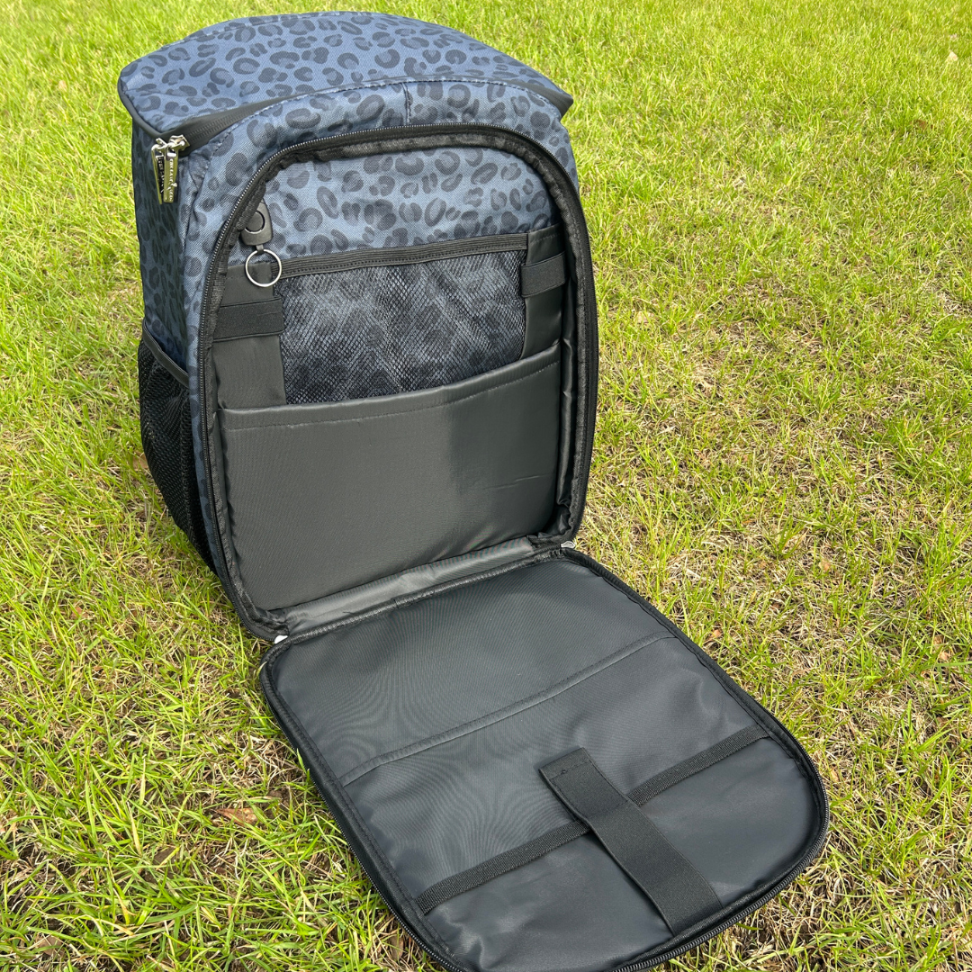 Black Leopard Backpack Cooler