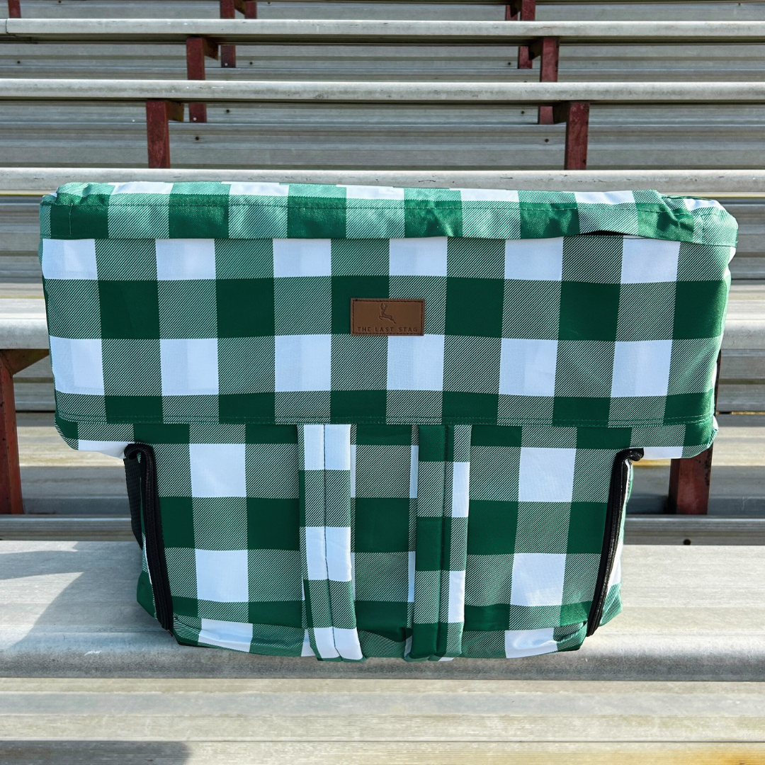 Green Buffalo 23" Stadium Seat with Armrests