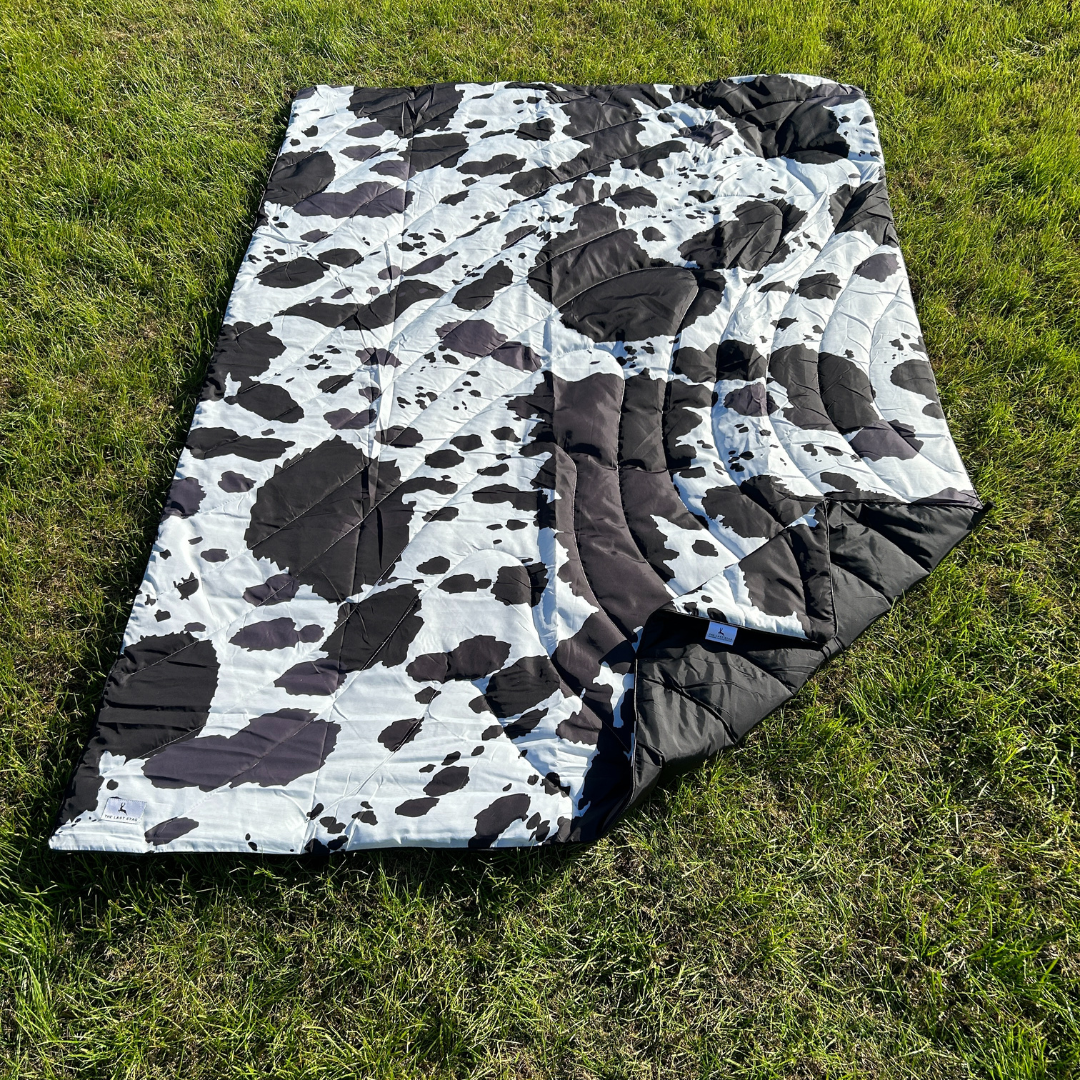 Cow print discount dog blanket