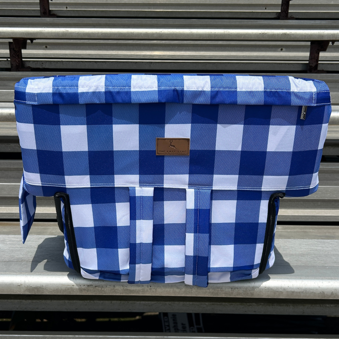 Heated Blue Buffalo 23" Stadium Seat with Armrests