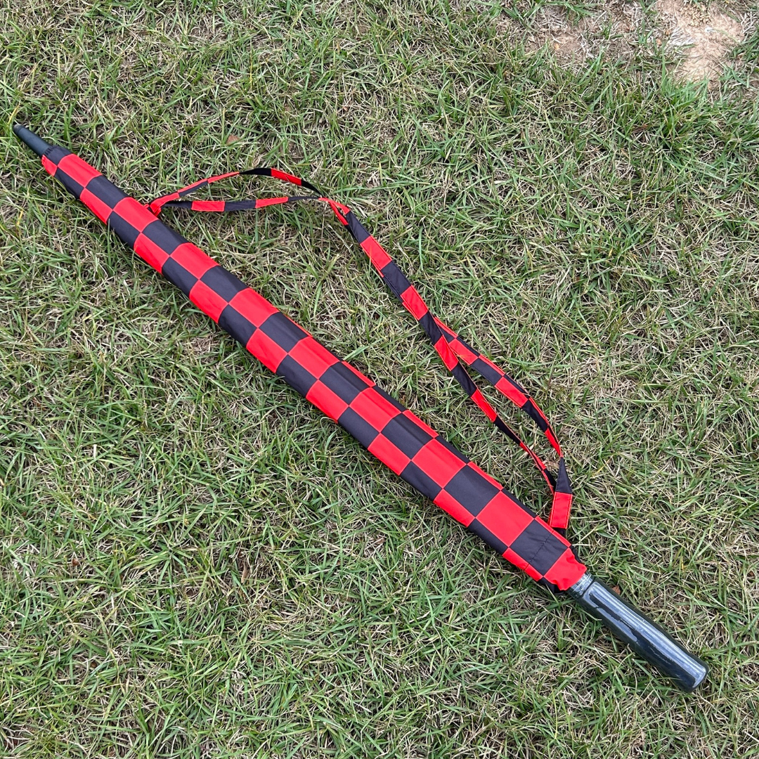 Red Checkerboard - UPF 50+ Large Golf Umbrella