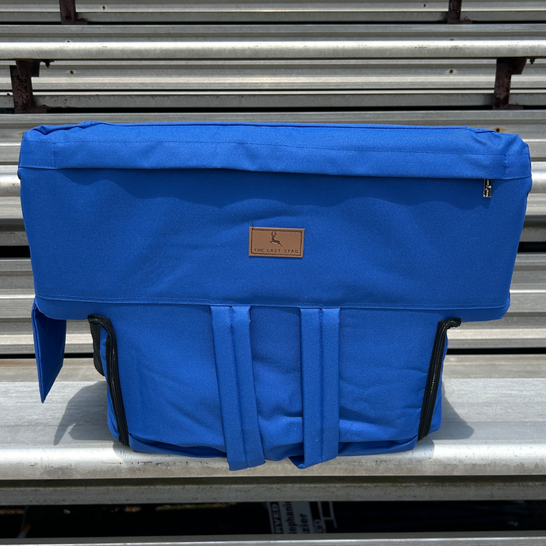 Heated Blue 23" Stadium Seat with Armrests