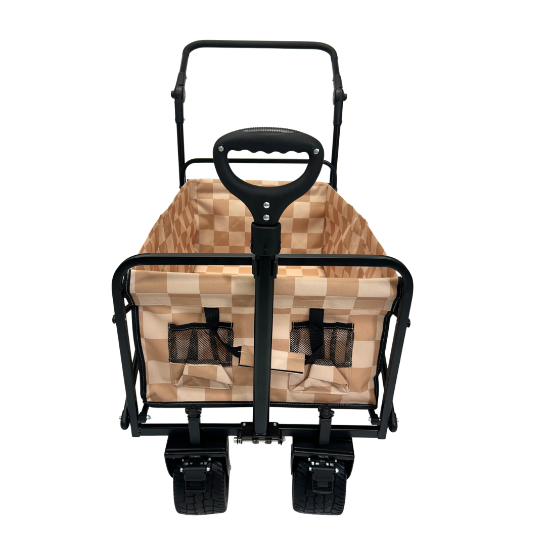Beige Checkerboard Stroller Wagon
